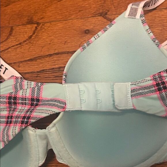 Victoria's Secret Pastel Plaid Bra 34C    A - Picture 3 of 3